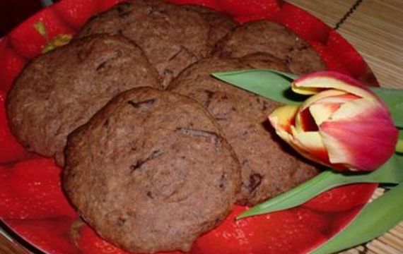 Cocoa biscuits with chocolate