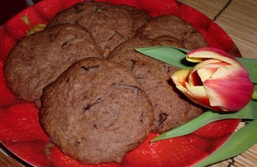 Cocoa biscuits with chocolate