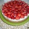 Unbaked cheesecake with fruit