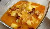 Cabbage soup with sausage
